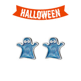 Fareastjewelry,Handmade Earrings,Silver,Halloween Lovely ghost