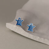 Fareastjewelry,Handmade Earrings,Silver,Halloween Lovely ghost