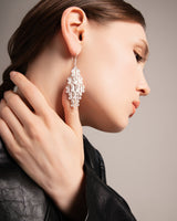 Fareastjewelry,Handmade Earrings ,Silver,Leaf Shadow series