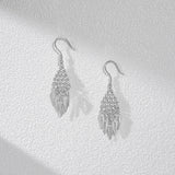 Fareastjewelry,Handmade Earrings,Silver,Leaf Shadow series