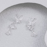 Fareastjewelry,Handmade Earrings,Silver,Magical Butterfly series