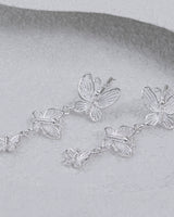 Fareastjewelry,Handmade Earrings,Silver,Magical Butterfly series