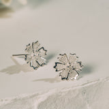 Fareastjewelry,Handmade Earrings,Silver,Snowflake series