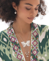 Fareastjewelry,Handmade Necklace, Silver,Butterfly Shadow series