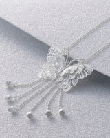 Fareastjewelry,Handmade Necklace, Silver,Butterfly Shadow series