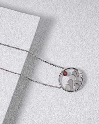 Fareastjewelry,Handmade Necklace,Silver&Crystal,Autumn Breeze series