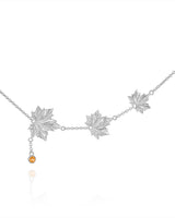 Fareastjewelry,Handmade Necklace,Silver&Crystal,Autumn Melody series
