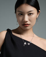 Fareastjewelry,Handmade Necklace,Silver&Crystal,Autumn Melody series
