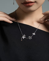 Fareastjewelry,Handmade Necklace,Silver&Crystal,Autumn Melody series
