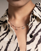Fareastjewelry,Handmade Necklace,Silver&Crystal,Autumn Sound series