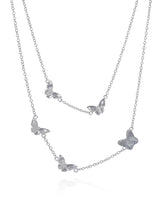 Fareastjewelry,Handmade Necklace,Silver&Crystal,Dream Butterfly Shadow series