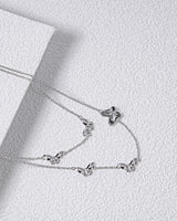 Fareastjewelry,Handmade Necklace,Silver&Crystal,Dream Butterfly Shadow series