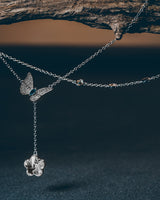 Fareastjewelry,Handmade Necklace,Silver&Crystal,Dream Butterfly series