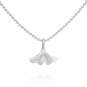 Fareastjewelry,Handmade Necklace,Silver,Ginkgo Eternal series