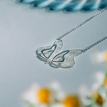 Fareastjewelry,Handmade Necklace,Silver,Love Butterfly series