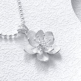 Fareastjewelry,Handmade Necklace,Silver,Pure Lotus series