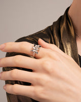 Fareastjewelry,Handmade Ring,Silver&Crystal,Chasing Butterfly series
