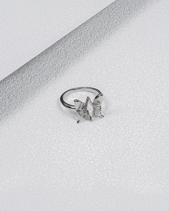 Fareastjewelry,Handmade Ring,Silver&Crystal,Chasing Butterfly series