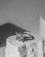 Fareastjewelry,Handmade Ring,Silver&Crystal,Chasing Butterfly series