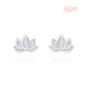 Silver Earrings lotus