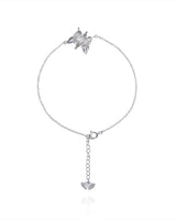 Handmade Bracelet,Silver&Crystal,Gathering Light Butterfly series