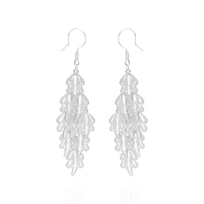 Handmade Earrings ,Silver,Leaf Shadow series