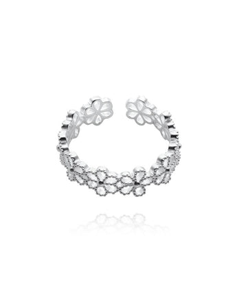Handmade Ring,Silver,Floral series - fareastjewelry