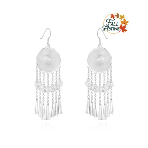 Handmade Earrings,Silver,Whispering Autumn series - fareastjewelry
