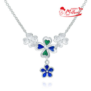 Handmade Necklace,Silver&Enamel,Spring Elf series - fareastjewelry