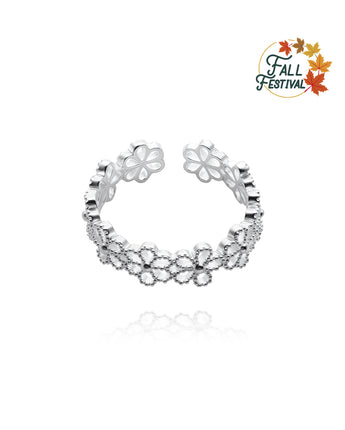 Handmade Ring,Silver,Floral series - fareastjewelry