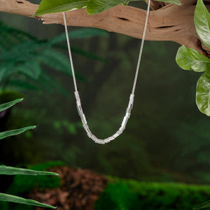 Handmade Necklace,Silver,Crushed Silver series