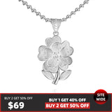 fareastjewelry，Handmade Necklace,Silver,Flower Cluster series01