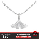 fareastjewelry,Handmade Necklace,Silver,Ginkgo Eternal series01