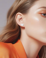 fareastjewelry Silver Earrings Playful Cat