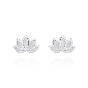 fareastjewelry Silver Earrings lotus